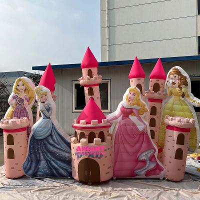 China Newest Advertising Inflatables Cartoon Princess Castle Decoration Balloon for sale