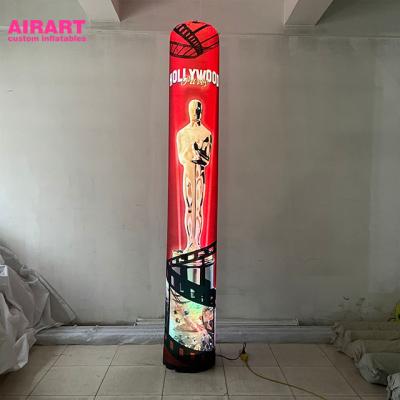 China 420D Oxford Clothes Pillar Light Balloon Inflatable Cylindrical Lights Decorate Hollywood Film Festival Gala for sale