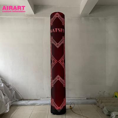 China 420D Oxford Clothes Custom Model Inflatable Cylinder Light, PVC Pillar Column Wedding Decoration for sale