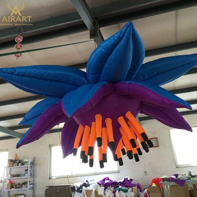 China 420D Oxford Clothes Inflatable Stage Props Inflatable Daisy Blooming Flower For Display for sale