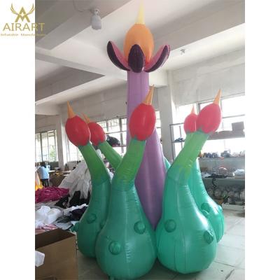 China Decorative Inflatable Oxford Cloth Illumination Flowers / Inflatable Artificial Art Flowers for sale