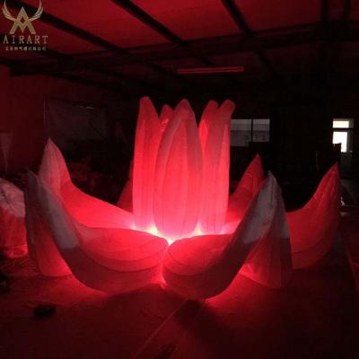 China Oxford Cloth Inflatable Lotus Decoration Big Inflatable Event LED Flowers For Inflatable China for sale