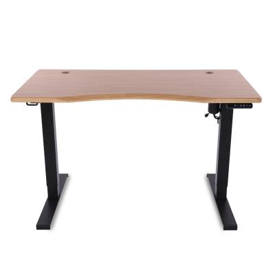 China (Height)Adjustable Single Motor Inverted 2 Adjustable Black Bending Feet Sit Stand Desk for sale