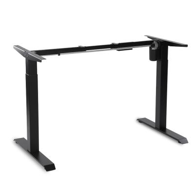 China (Height)Adjustable Regular Structure Sit Motor 2 Adjustable Black Desk Black Single Sections for sale