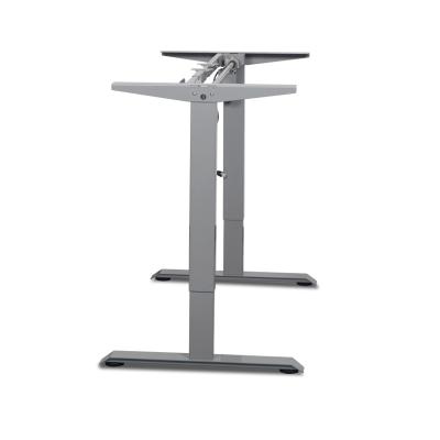 China (Height)Adjustable Strong And Solid Regular Structure Sit Gray Adjustable Black Desk Motor 2 Single Sections for sale