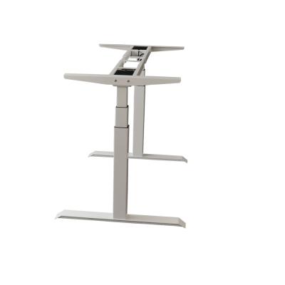 China Custom Electric Motor Adjustable Double Standing Desk White (Height) Standing Desk for sale