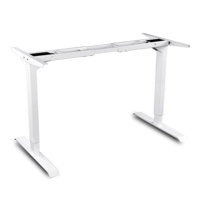 China Adjustable Standing Computer Laptop Desk (Height) Office Furniture Double Motor Ergonomic Adjustable Electric Sit Stand Computer Desk for sale