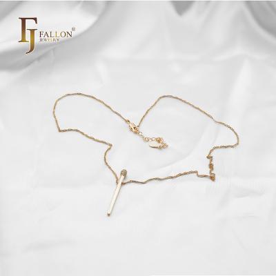 China Europe and America link microphone necklace F81200317-01 Rose Gold Singapore small for sale