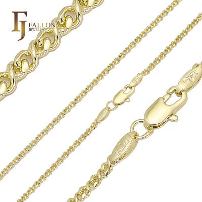 China CLASSIC 54100034 FJ Fallon Fashion Jewelry Infinity 8 Twisted Link Chain Plated in 14K Gold Brass Based for sale