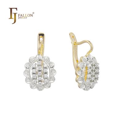 China Z52203217 FASHIONABLE FJ Fallon Fashion Jewelry Earrings Plated in 14K Gold Two Tone Brass Based for sale