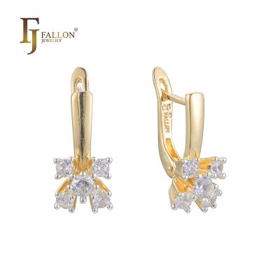 China Z52203214 FASHIONABLE FJ Fallon Fashion Jewelry Earrings Plated in 14K Gold Two Tone Brass Based for sale