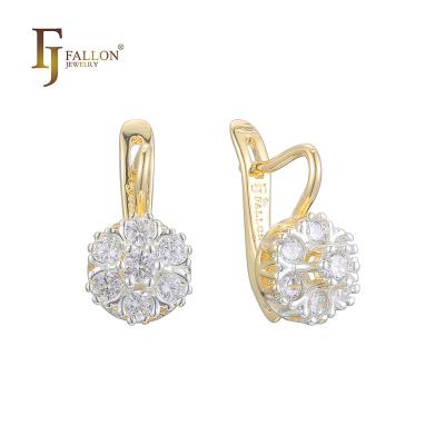 China Z52203213 FASHIONABLE FJ Fallon Fashion Jewelry Earrings Plated in 14K Gold Two Tone Brass Based for sale