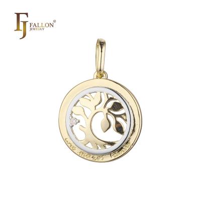 China Z56201250-01 CLASSIC FJ Fallon Fashion Jewelry Pendant Plated in 14K Gold Two Tone Brass Based for sale