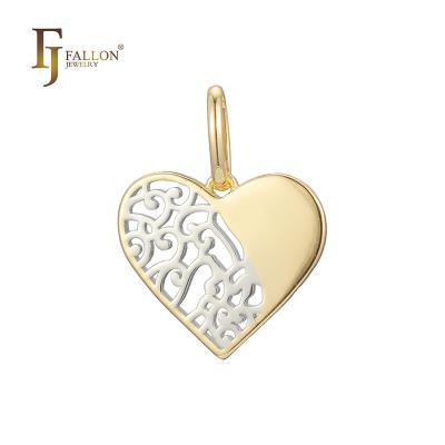 China Z56100517 Romantic FJ Fallon Fashion Jewelry Pendant Plated in 14K Gold Two Tone Brass Based for sale