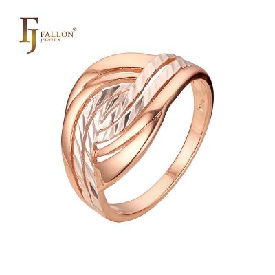 China F93100127 CLASSIC FJ Fallon Fashion Jewelry Rings Plated in Rose Gold Two Tone Brass Based for sale