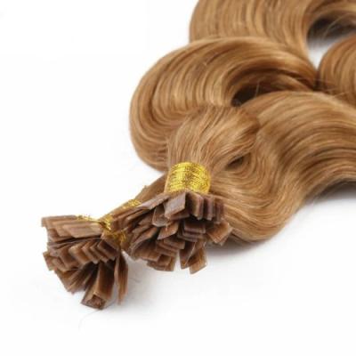 China 100% Virgin Hair Bundles TopElles Tip Flat Hair Dark Blonde Cuticle Aligned Hair Pre-bonded Hair Extension for sale