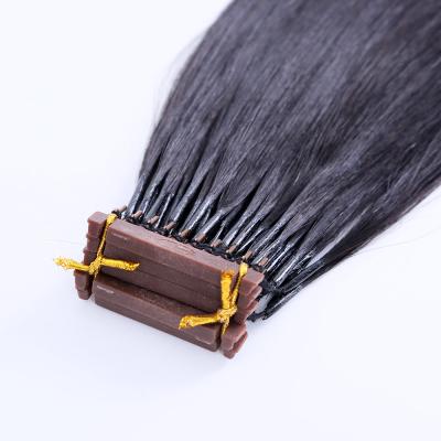 China TopElles Hair Extension 6d Silk Straight Virgin Hair Extensions Natural Black For Wemen for sale