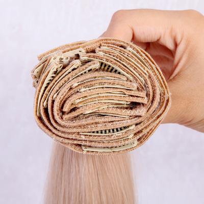 China Indian Wholesale Silky Straight Wave 100% Human Remy Clip In Hair Extensions Clip In Hair Extension Hair Extension for sale