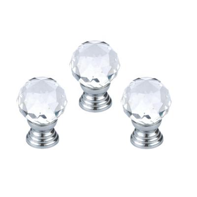 China Boutique Null Luxury Round Crystal Diamond Cupboard Drawer Decorative Knobs for sale