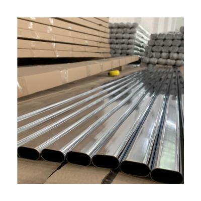 China China Zero Wholesale Chromed Clad Steel Oval Wardrobe Tubes For Furniture for sale