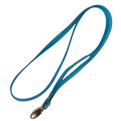 China Custom High Quality Environmental Friendly PVC Soft Silicon Rubber Neck Lanyard With Metal Hook for sale