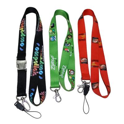 China Custom Made Environmental Friendly Neck Lanyard Universal Cell Phone Lanyard Strap Silk Screen Printing Phone Lanyard High Quality Polyester ID Card Holder Neck for sale