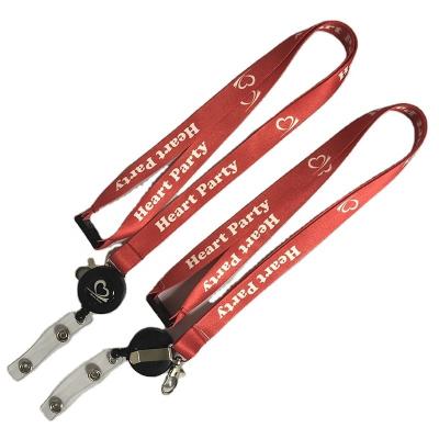 China Environmental Friendly Dye Sublimation Yo-Yo Lanyard With Adjustable Retractable Custom Badge Pull Reel Holder Badge Reel Lanyards for sale