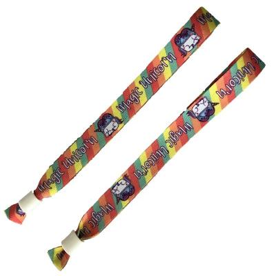 China Environmental Friendly Custom Design Printed Sublimation Polyester Customized Festival Cloth Wristbands For Events for sale