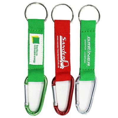 China Custom Made Key Chain Eco-Friendly Lanyard Carabiner Hook Mini Lanyard Logo Polyester Neck Short Strap With Woven Label for sale