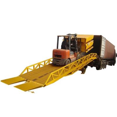 China Yard Ramp Width Load 2.08m Easy Operation 10t Container Loading Dock Ramp Hydraulic Lift for sale