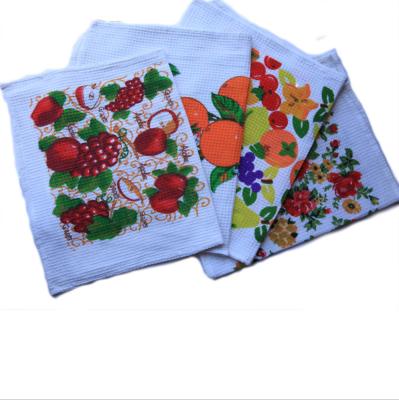 China Cheap Wholesale Custom Disposable Colorful Waffle Weave Kitchen Towels for sale