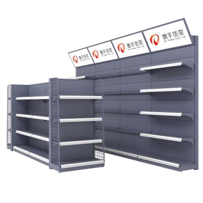 China Excellent Quality Double Sided Reasonable Price Retail Display Racks Supermarket Shelves for sale