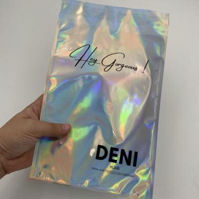 China Gift & Craft Custom Printed Holographic Laser Aluminum Foil Plastic Packaging Bag Self Seal Adhesive Messenger Envelope Bags Laser for sale