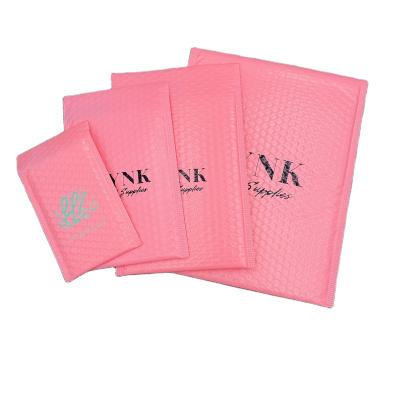 China Custom Logo Pink Bubble Mailers 4*8inch 5*8inch Padded Self Seal Envelopes Durable/Protective/Recyclable/Shock Resistance Poly Bubble Poly Mailers for sale