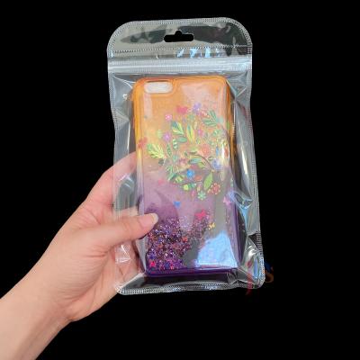 China Recyclable Zipper Bag Plastic Packaging Phone Case Packing Three Side Sealed Bag for sale