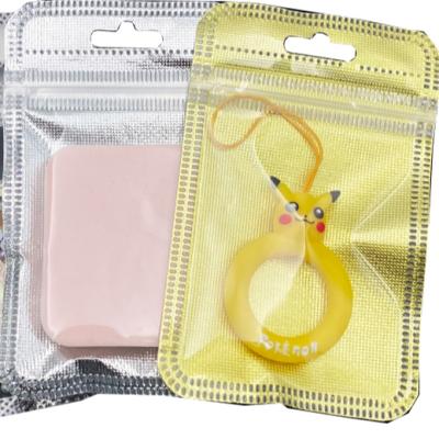 China Biodegradable plastic clear mylar zip packaging zipper bag PVC moisture proof bag holographic packaging bags for sale