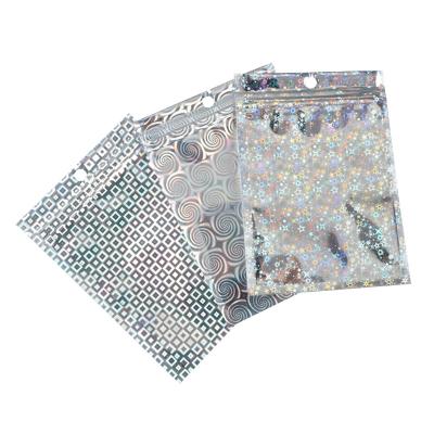 China Wholesale Custom Moisture Proof Printed Zipper Lock Bag Foil Pouch Mylar Plastic Holographic Zipper Zipper Lock Bag for sale