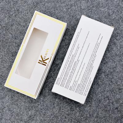 China Recyclable Paper Packaging Box With PVC Window For Personal Beauty Eyelash Box Packaging Box for sale