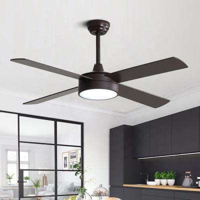 China Modern Amazon Hot Sales 52inches Dining Room Lighting Indoor AC DC Ceiling Fan With Light And Remote Control for sale