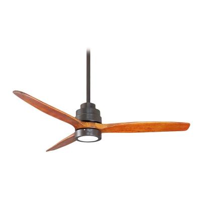 China Modern Wholesale New Model ceiling fan lights 52inch natural blade decorative 100% copper motor 3 blades solid wood ceiling fan light for sale