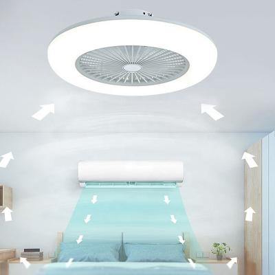 China Lower Noise Recessed Modern Led Fan Ceiling Lamp With Remote Control For Restaurant Hotel Living Room for sale