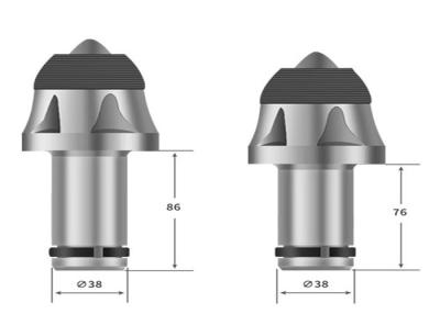 China Roadheader Cutting Pick Bits Carbide Bullet Teeth CE ISO SGS Certificated for sale