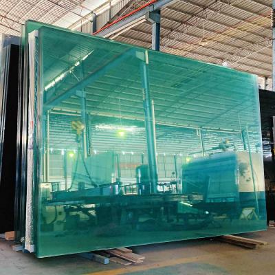 China Safety Float Tempered 4mm Toughened Glass Blue Dark Grey Ultra Clear Custom Size zu verkaufen