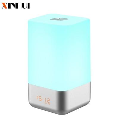 China Class Multi Color Light 3 Levels Brightness Breastfeeding Reading Sunrise Alarm Clock Timer Wake Up Light for sale