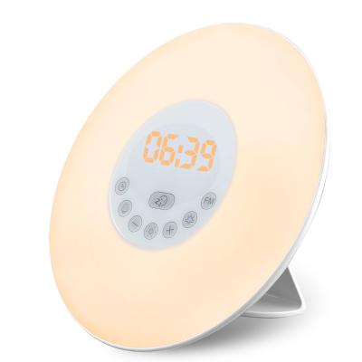 China Sunrise Radio Alarm Clock for Bedrooms, White Noise Machine Alarm Clock for Heavy Sleepers 7 Colored Alarm for sale