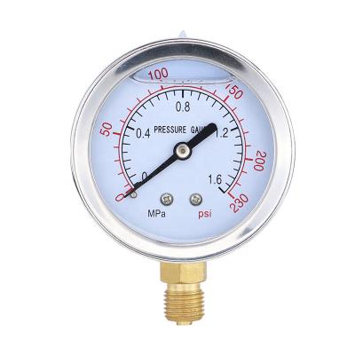 China 2.5inch 60mm factory price Liquid Filled pressure gauge Manometer Liquid Filled Pressure Gauge hydraulic pressure gauges LPG63NX for sale