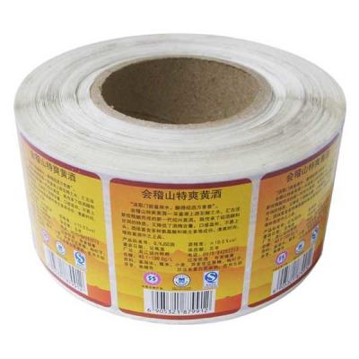 China CMYK colored gloss adhesive sticker paper/gloss paper labels in roll,Printed Paper Adhesive Label for sale