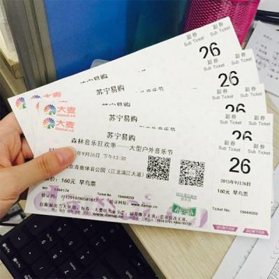 China Fashion paper printed ticket printing,OEM design matte lamination printing ticket,custom printed entrance tickets for sale