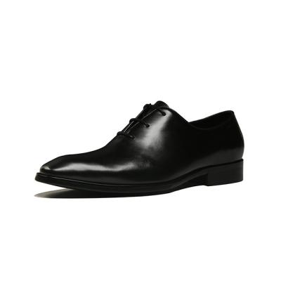 China Wholesale Anti-Smell OEM Handmade Men Black Whole Cut Shoes Bespoke Dress Office Shoes For Men Leather Shoes for sale