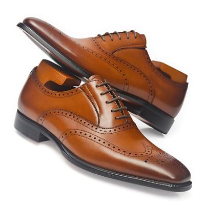 China New Italian Genuine Men Leather Shoes Models Wedding Party Formal Shoes Elegant Leather Men Shoes Anti-odor for sale